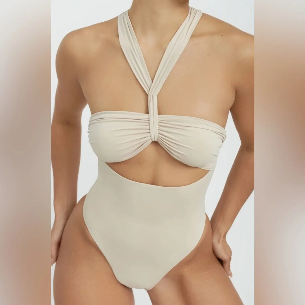 Colt One Piece in Coconut & cover up skirt 
Riot Swim - Picture 2 of 7